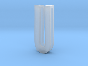 Choker Slide Letters (4cm) - Letter U ver.2 in Clear Ultra Fine Detail Plastic