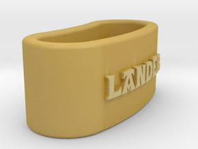 LANDER napkin ring with lauburu in Tan Fine Detail Plastic