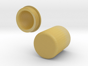 Glucotab Container / Glucose Tablet Holder in Tan Fine Detail Plastic