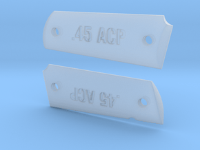 '.45 ACP' 1911 Grips in Clear Ultra Fine Detail Plastic