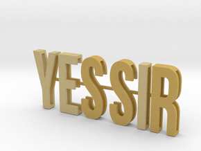 Cosplay Slide Letter Kit - YES SIR in Tan Fine Detail Plastic