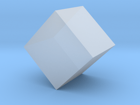 Cube Geometry 1 inch - Platonic Solid in Clear Ultra Fine Detail Plastic