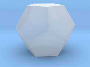 Dodecahedron 1 inch - Platonic Solid in Clear Ultra Fine Detail Plastic
