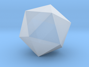 Icosahedron - Platonic Solid - 1in in Clear Ultra Fine Detail Plastic