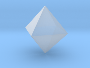 Octahedron 1 inch - Platonic Solid in Clear Ultra Fine Detail Plastic