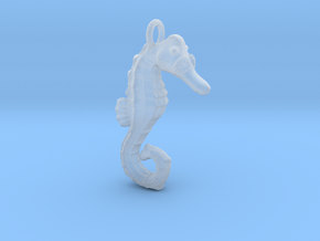 Seahorse Pendant in Clear Ultra Fine Detail Plastic