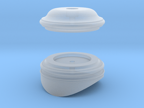 Early Baldwin Fluted Dome Top and Base in Clear Ultra Fine Detail Plastic