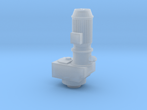 1/64 Blue silo xl unloader vertical  Motor/gearbox in Clear Ultra Fine Detail Plastic
