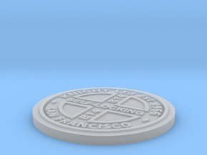 1:9 Scale Manhole Cover - Knights Type B in Clear Ultra Fine Detail Plastic