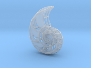 Nautilus skeleton pendant in Clear Ultra Fine Detail Plastic