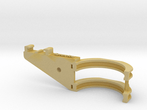 GoPro compatible bracket for Motorcyclefork part 1 in Tan Fine Detail Plastic
