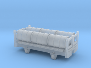 2 axle framed wagon with barrells in Clear Ultra Fine Detail Plastic