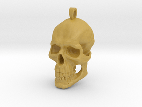 skull pendant in Tan Fine Detail Plastic