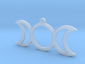 Triple Goddess Moon Charm (style 2) in Clear Ultra Fine Detail Plastic