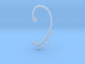 Cosplay Ear Hook Base (style 2) in Clear Ultra Fine Detail Plastic