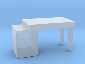 Modern Miniature 1:48 Dressing Table in Clear Ultra Fine Detail Plastic
