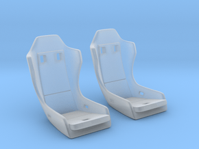 1989 Corvette Challenge seats (2) 1/18 scale in Clear Ultra Fine Detail Plastic
