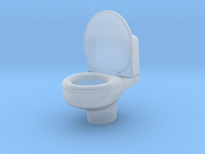 toilet 43 in Clear Ultra Fine Detail Plastic