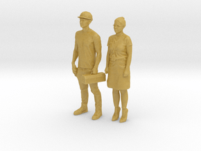 Printle S Couple 285 - 1/87 - wob in Tan Fine Detail Plastic