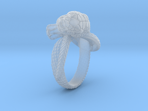 Snake Ring in Clear Ultra Fine Detail Plastic