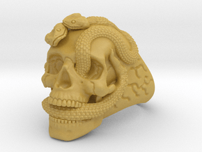 "Poisoned"  Skull & snakes ring sz 10.5 in Tan Fine Detail Plastic