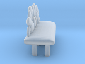 Modern Miniature 1:24 Sofa in Clear Ultra Fine Detail Plastic
