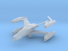 Thunderbolt - Attack Wing/X-Wing - Wings Retracted in Clear Ultra Fine Detail Plastic