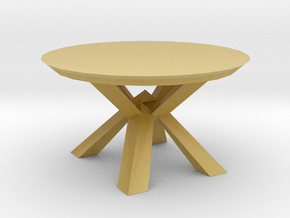 Modern Miniature 1:24 Coffee Table in Tan Fine Detail Plastic