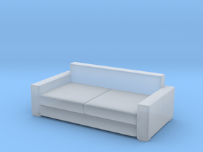 Modern Miniature 1:48 Sofa in Clear Ultra Fine Detail Plastic
