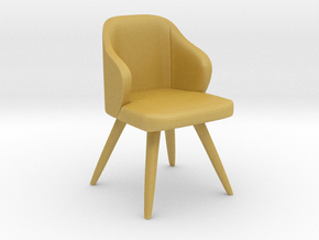 Modern Miniature 1:12 Armchair in Tan Fine Detail Plastic
