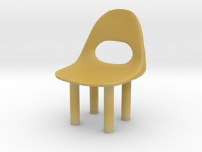 Modern Miniature 1:12 Chair in Tan Fine Detail Plastic