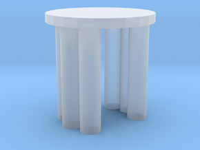 Modern Miniature 1:12 Coffee Table in Clear Ultra Fine Detail Plastic