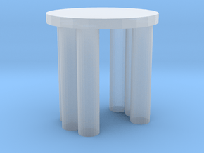 Modern Miniature 1:24 Coffee Table in Clear Ultra Fine Detail Plastic