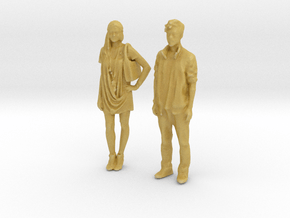 Printle S Couple 304 - 1/87 - wob in Tan Fine Detail Plastic
