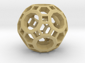gmtrx lawal v2 truncated icosidodecahedron in Tan Fine Detail Plastic