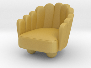 Modern Miniature 1:24 Armchair in Tan Fine Detail Plastic