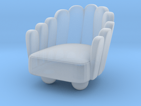 Modern Miniature 1:24 Armchair in Clear Ultra Fine Detail Plastic