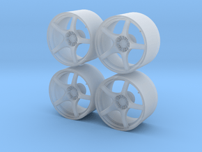 1/24 - 19'' Enkei RP03 - model car wheel (female) in Clear Ultra Fine Detail Plastic