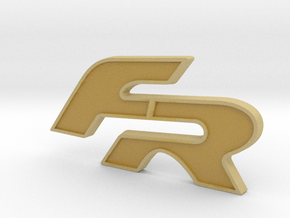 Facelift Front Grill S Badge FR Logo - Unfilled in Tan Fine Detail Plastic