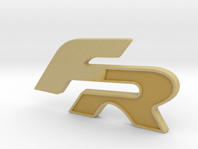 Facelift Front Grill S Badge FR Logo - Filled in Tan Fine Detail Plastic