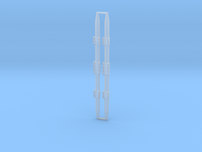 Cargo Bay Stanchion 1/18 (x2) in Clear Ultra Fine Detail Plastic