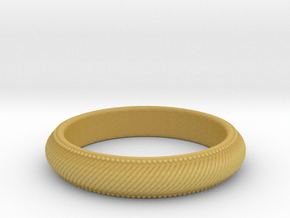 Ribbon Ring  in Tan Fine Detail Plastic