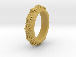 Decorative Ring  in Tan Fine Detail Plastic