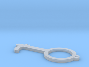 Door opener/pusher w/ lock opener in Clear Ultra Fine Detail Plastic