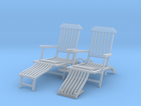 deck chair ergonomic 1to32 new2 pair up down in Clear Ultra Fine Detail Plastic