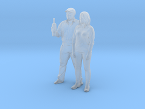 Printle CT Couple 384 - 1/87 - wob in Clear Ultra Fine Detail Plastic