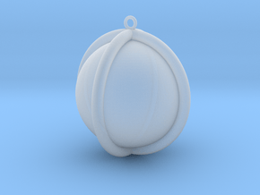 Circle Pendant with Rings in Clear Ultra Fine Detail Plastic