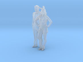 Printle CV Couple 373 - 1/87 - wob in Clear Ultra Fine Detail Plastic