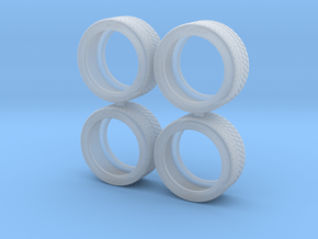 1/24 - 17" Michelin PS Cup Semi Slick, model tyres in Clear Ultra Fine Detail Plastic