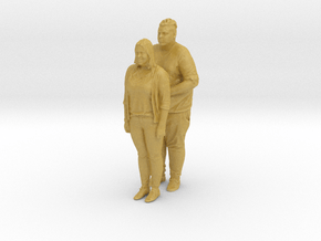 Printle C Couple 406 - 1/87 - wob in Tan Fine Detail Plastic